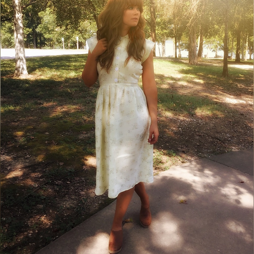 Christy Dawn Piper dress in dead stock yellow flower print